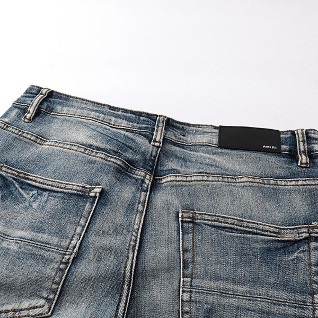 Amr White Logo Jeans