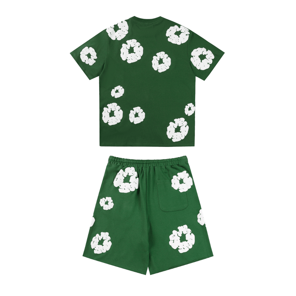 Denim Trs Green Short set