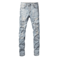 Amr Light Blue Patch Jeans