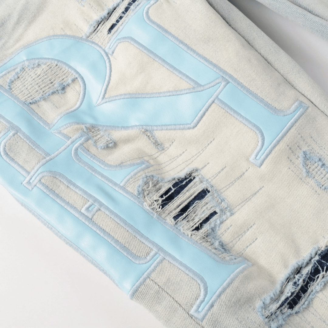 Amr Staggered Light Blue Jeans