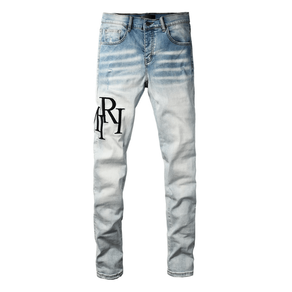 Amr Staggered Gradient Blue Jeans