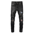 Amr Bandana Black Patch Jeans