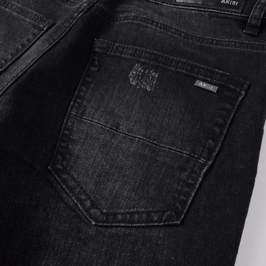 Amr Bandana Black Patch Jeans
