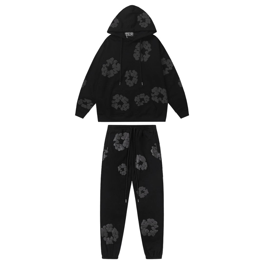 Denim Trs Full Black Tracksuit