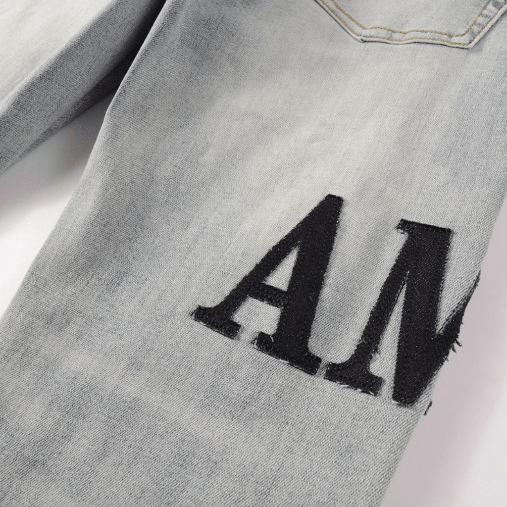Amr Black Logo Jeans