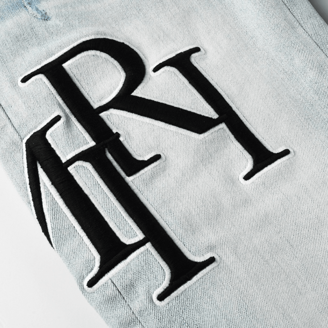 Amr Staggered Gradient Blue Jeans