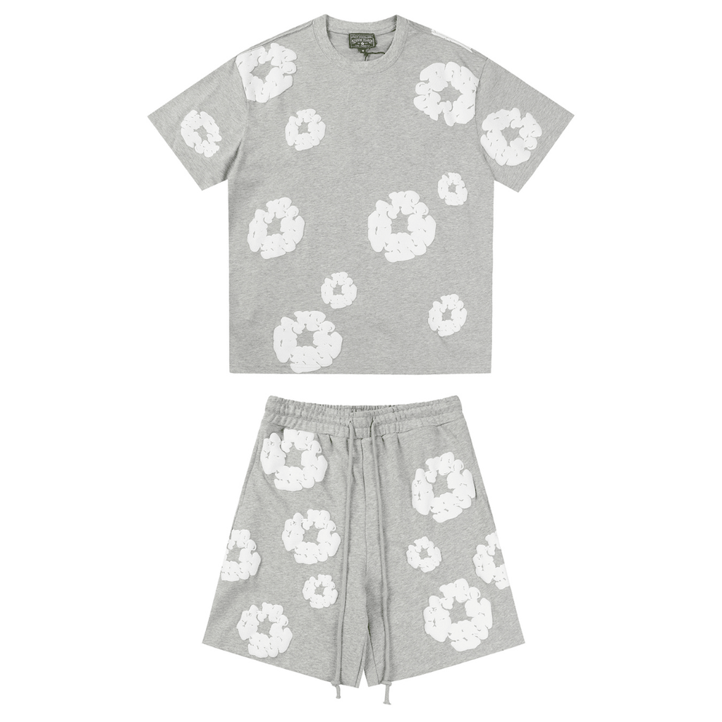 Denim Trs Grey Short set