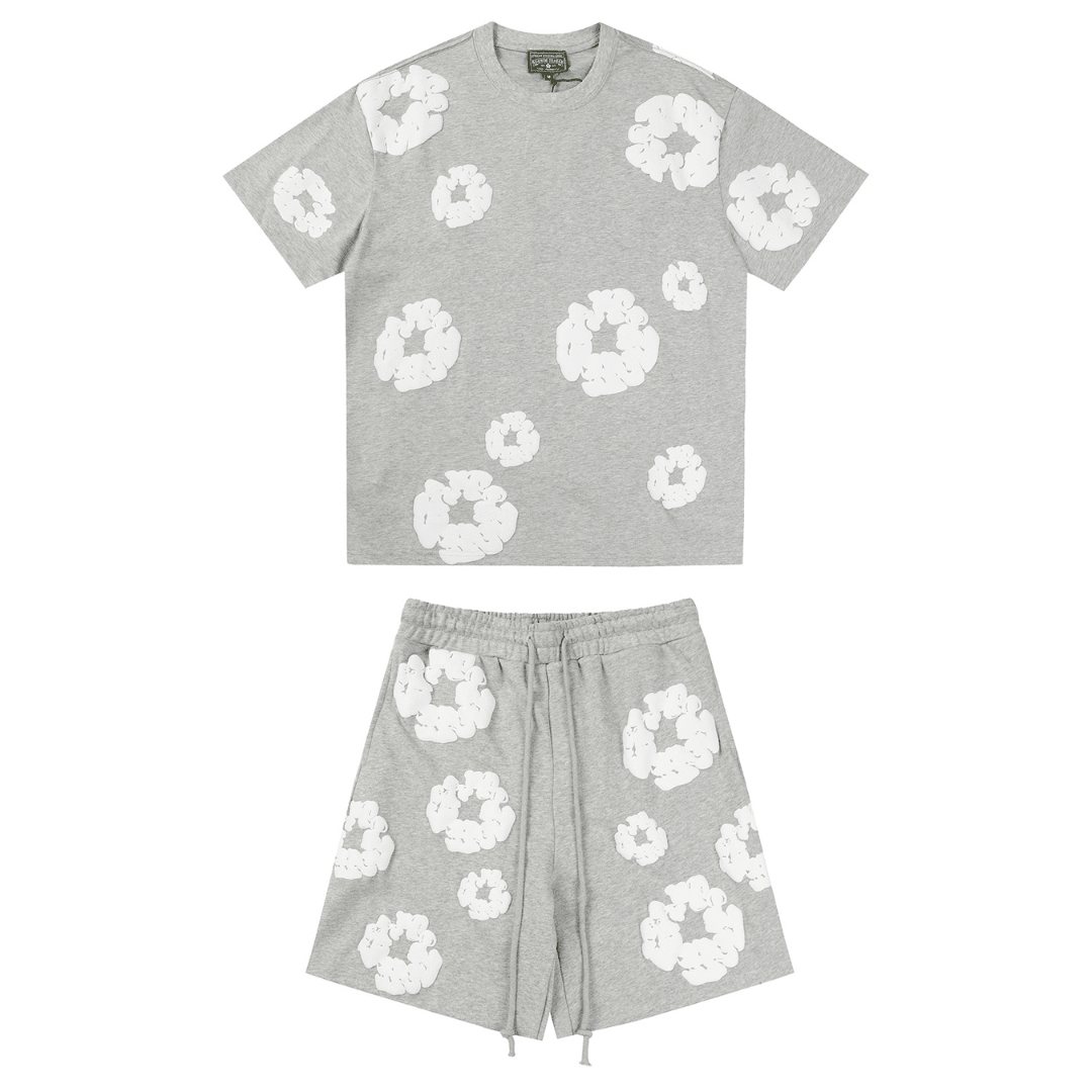 Denim Trs Grey Short set