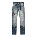 Amr Black Staggered Jeans