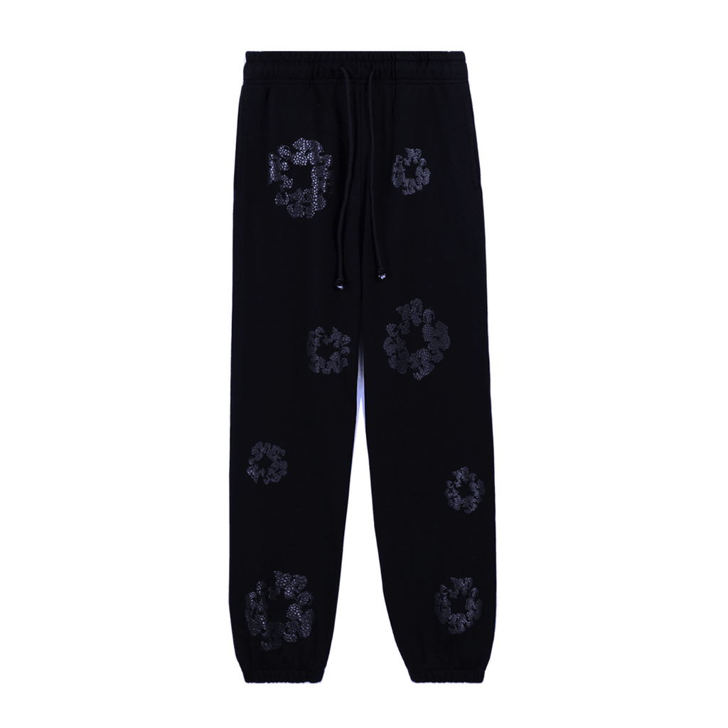 Denim Trs Diamonds Full Black Pants