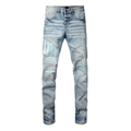 Amr Light Blue Patch Jeans