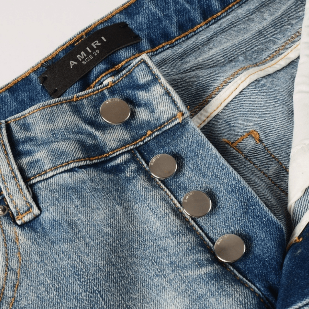 Amr White Patch Jeans