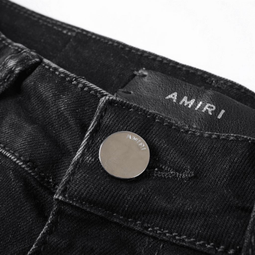 Amr Black Bandana Camo Jeans