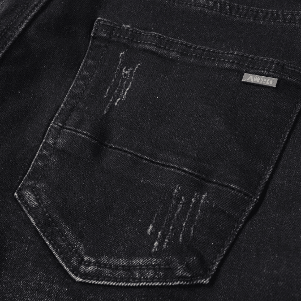 Amr Black Bandana Camo Jeans