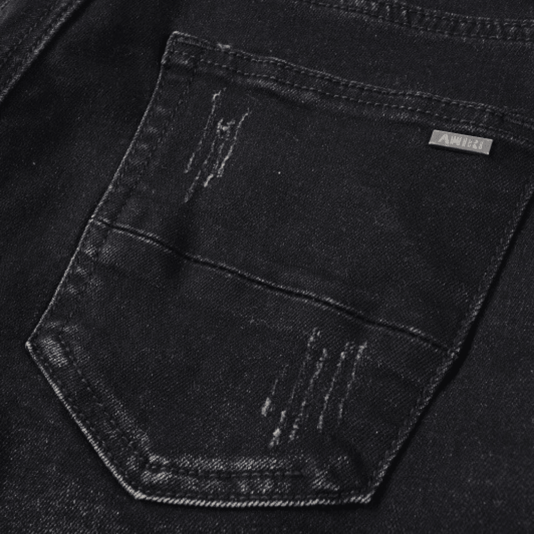 Amr Black Bandana Camo Jeans