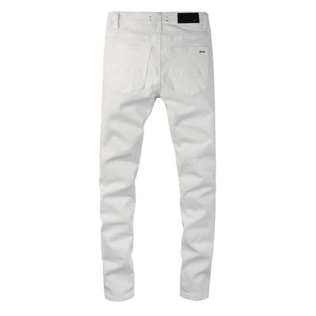 Amr White Ripped Jeans