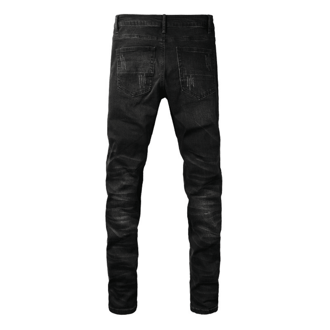 Amr Black Patch Logo Jeans