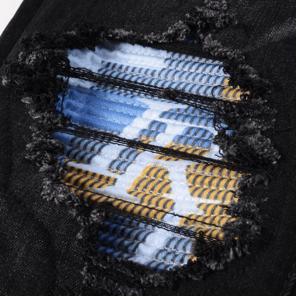 Amr Black Patch Logo Jeans
