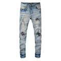 Amr Black Patch Jeans