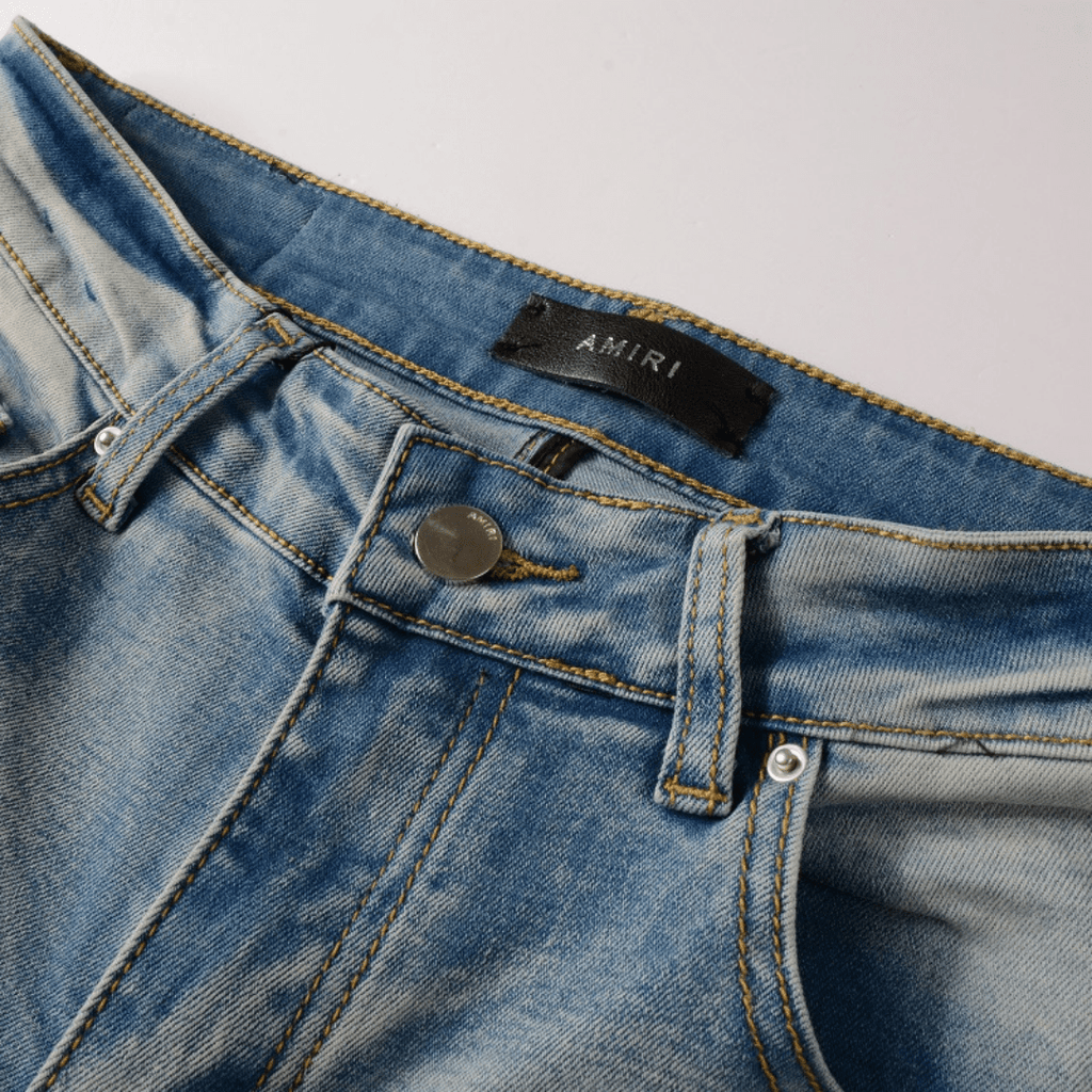 Amr Black Patch Jeans