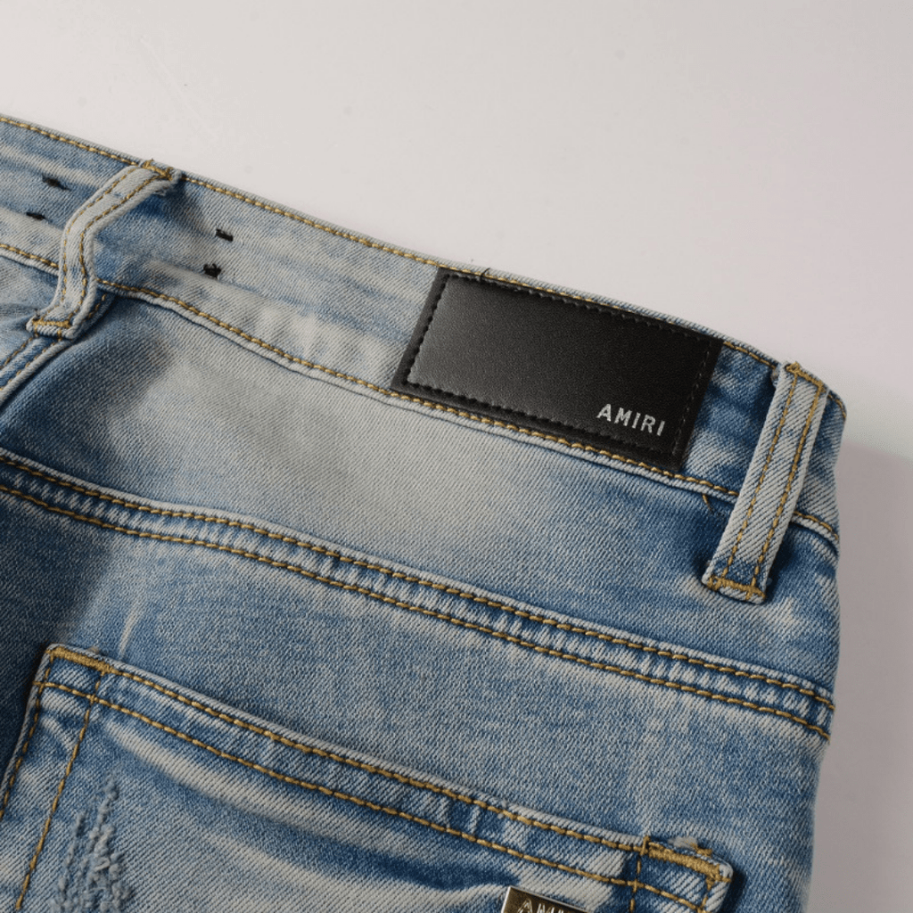 Amr Black Patch Jeans
