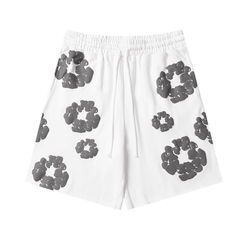 Denim Trs White Grey Short set
