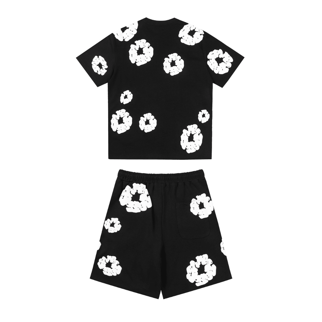 Denim Trs Black Short set