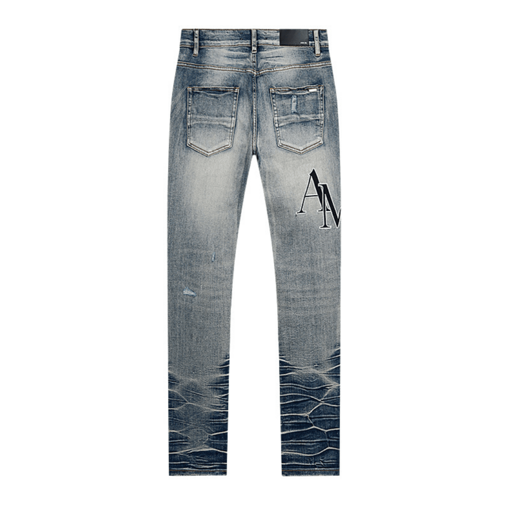Amr Black Staggered Jeans
