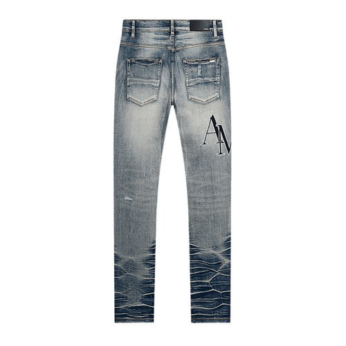 Amr Black Staggered Jeans