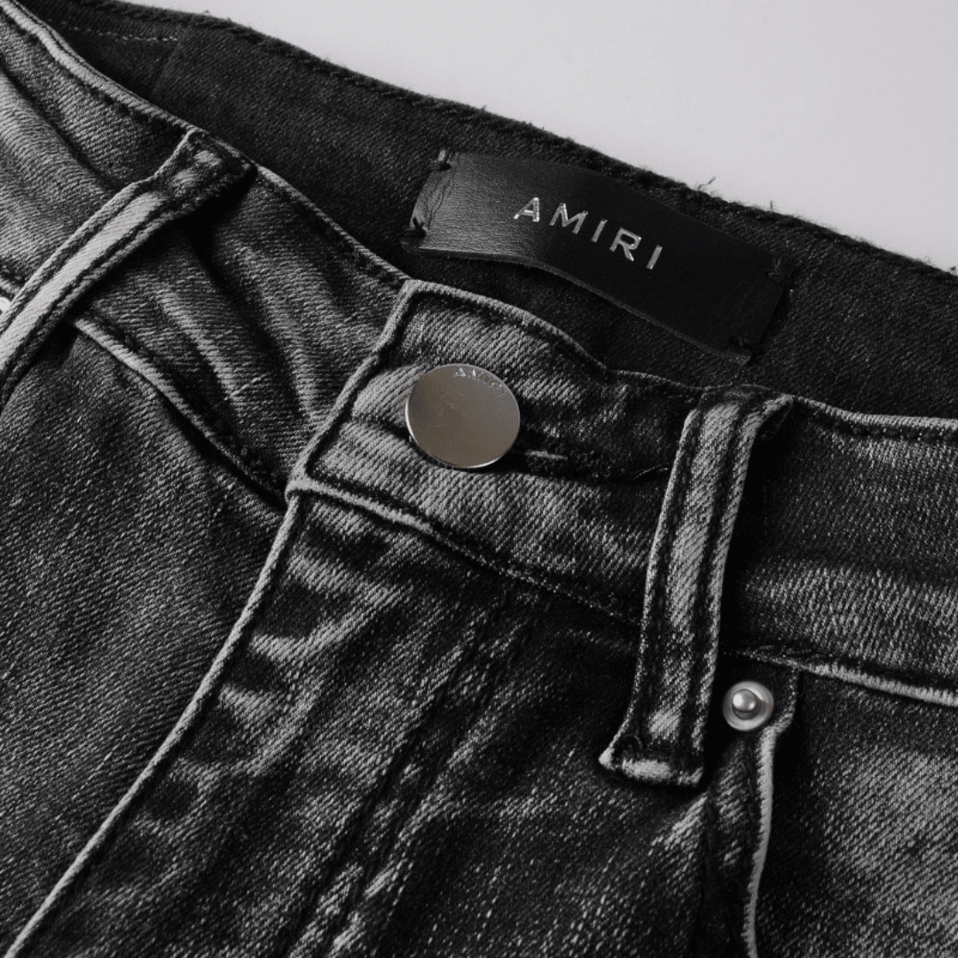 Amr Distressed Paint Jeans