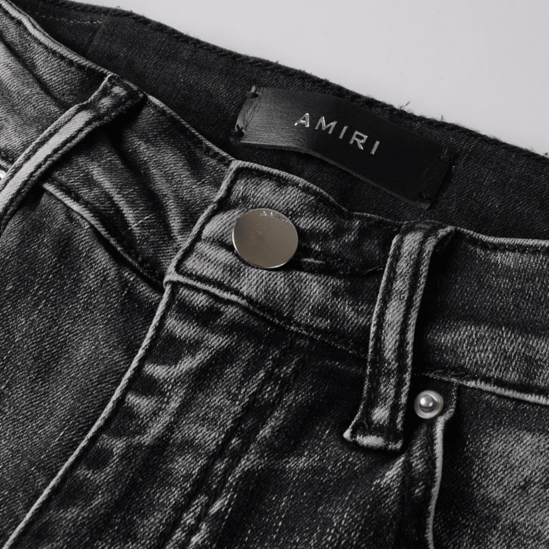 Amr Distressed Paint Jeans