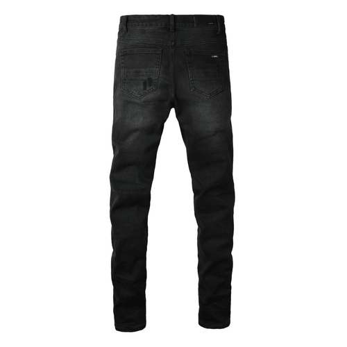 Amr Blue Ripped Patch Jeans