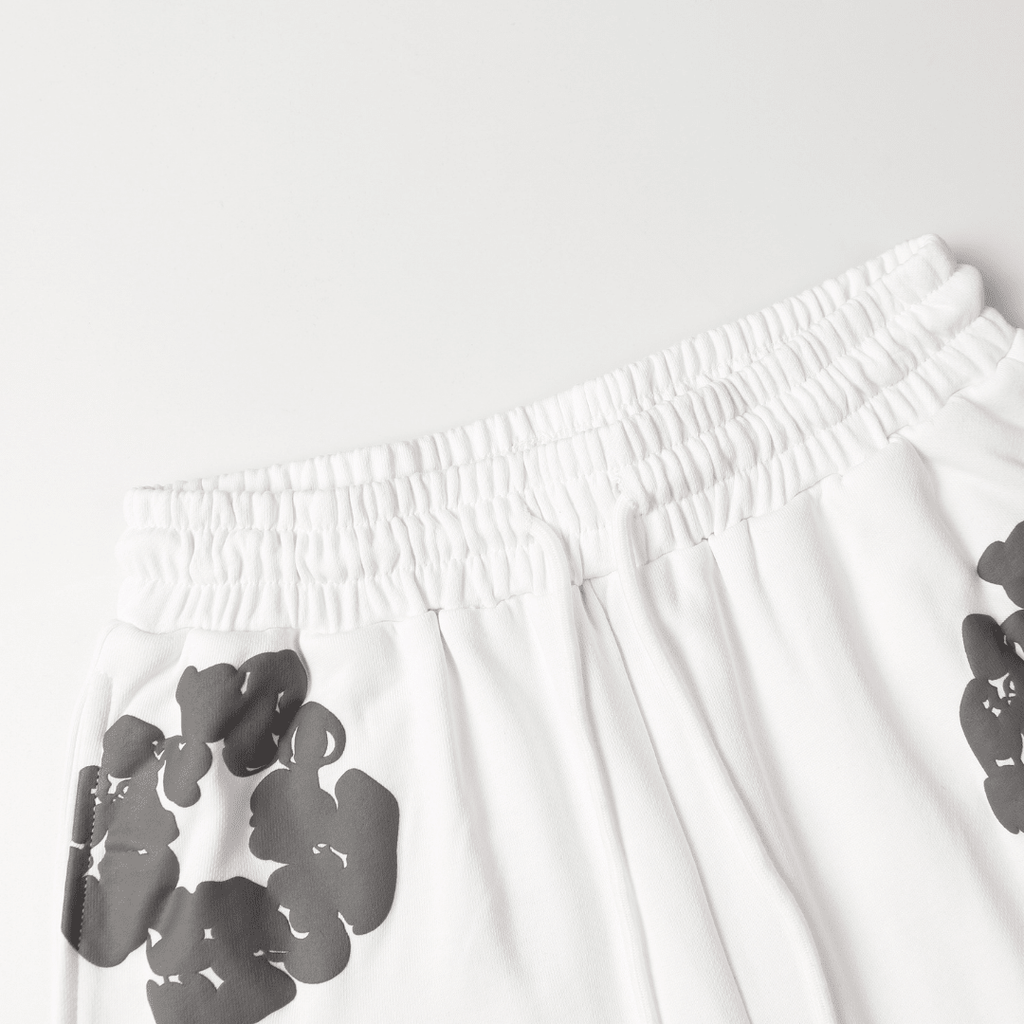 Denim Trs White Grey Short set