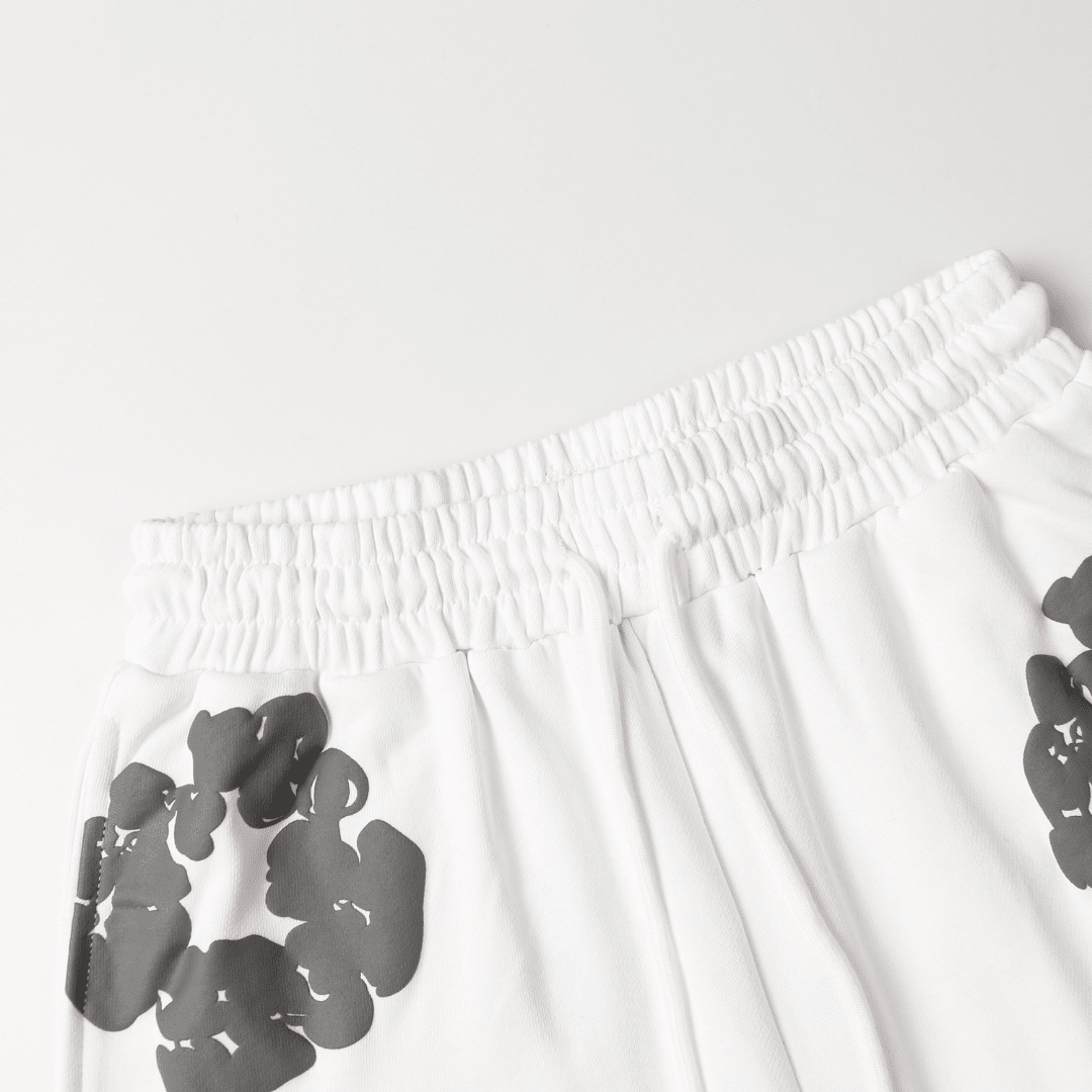 Denim Trs White Grey Short set