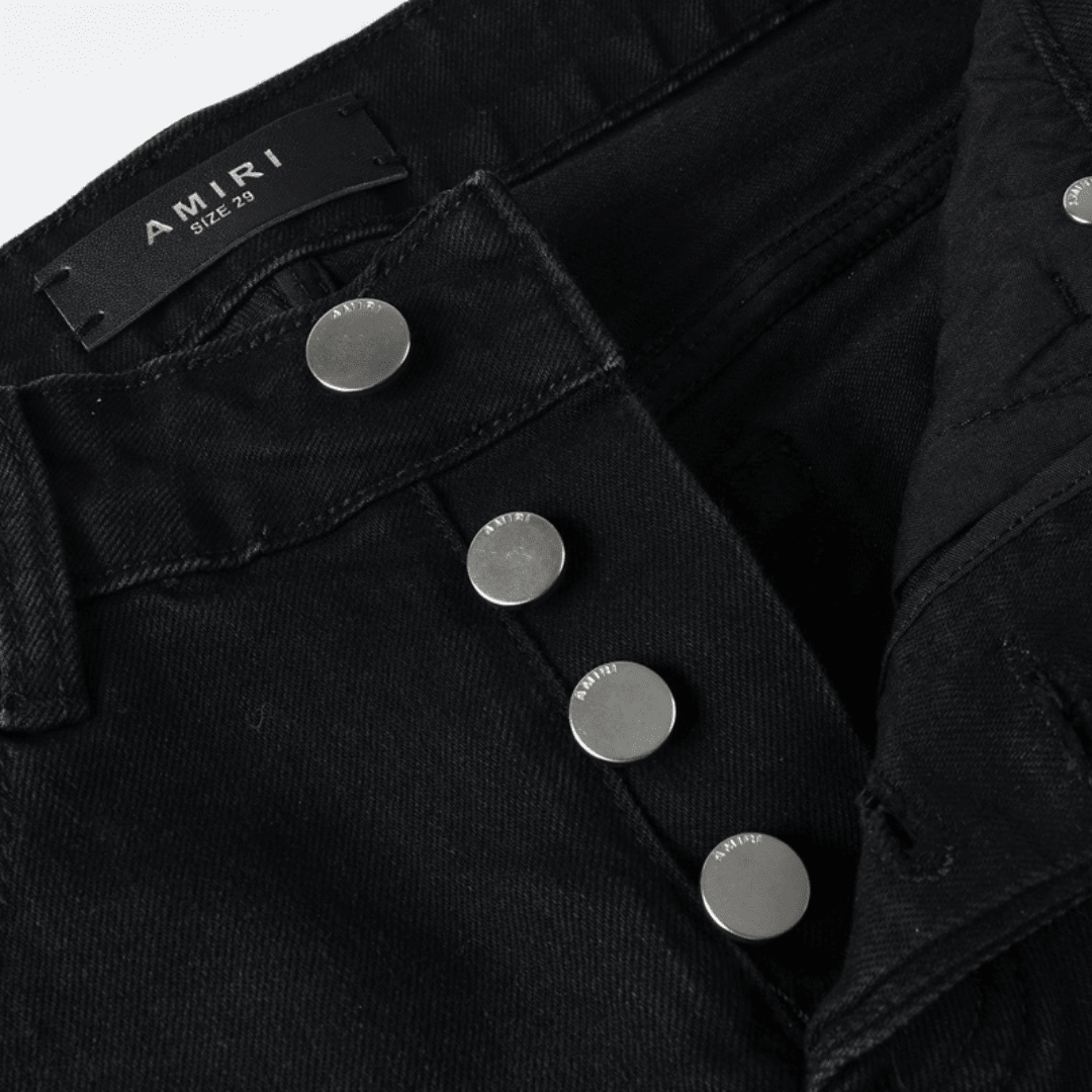 Amr Blue Ripped Patch Jeans