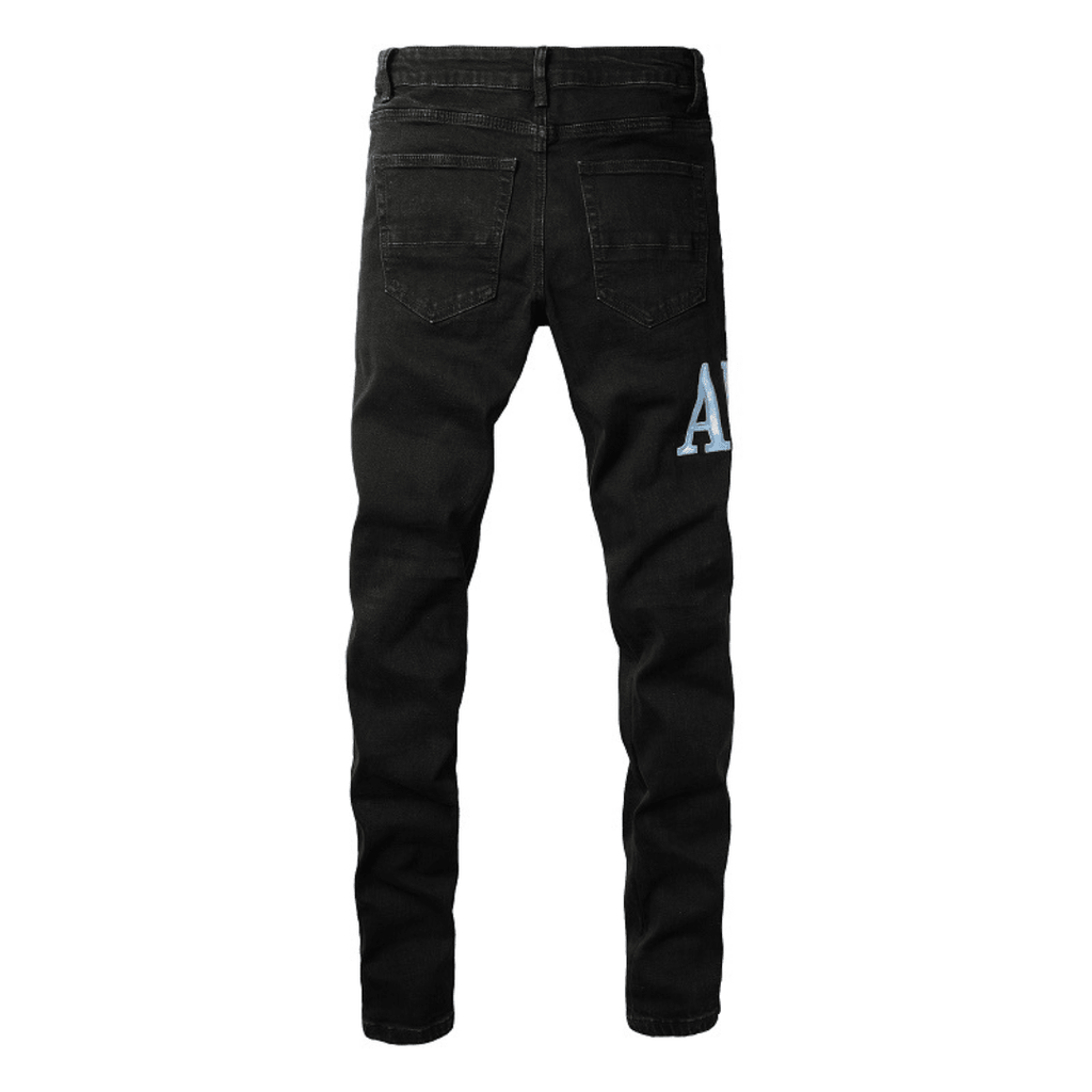 Amr Blue Patch Jeans