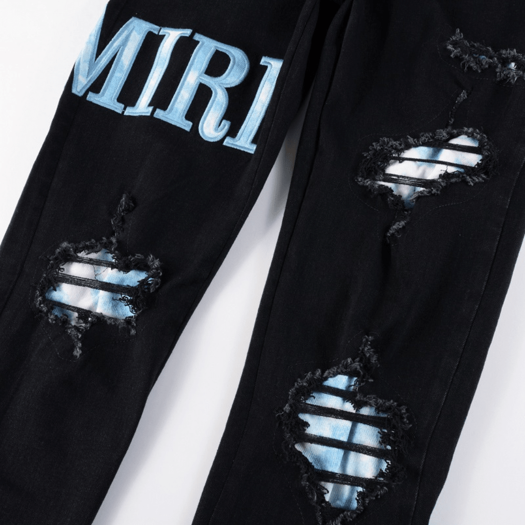 Amr Blue Patch Jeans