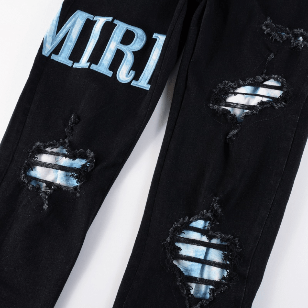 Amr Blue Patch Jeans