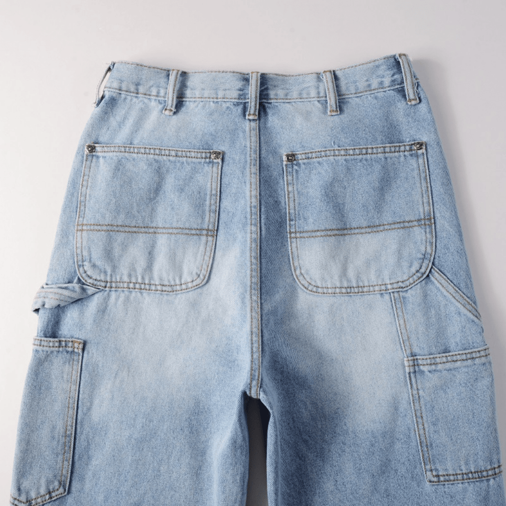 Amr Blue Patch Flared Jeans