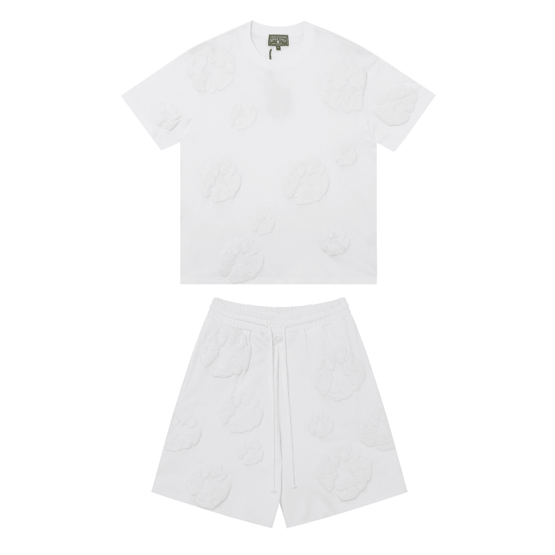 Denim Trs Triple White Short set