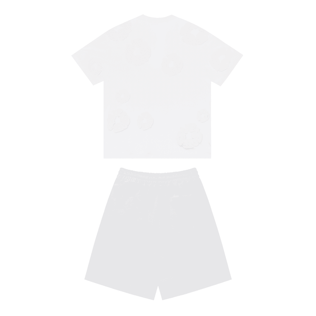 Denim Trs Triple White Short set