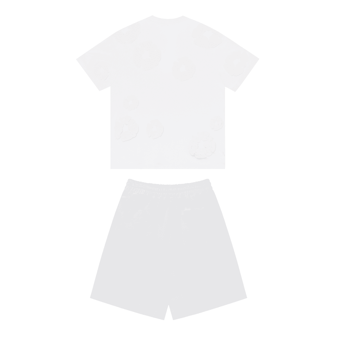 Denim Trs Triple White Short set