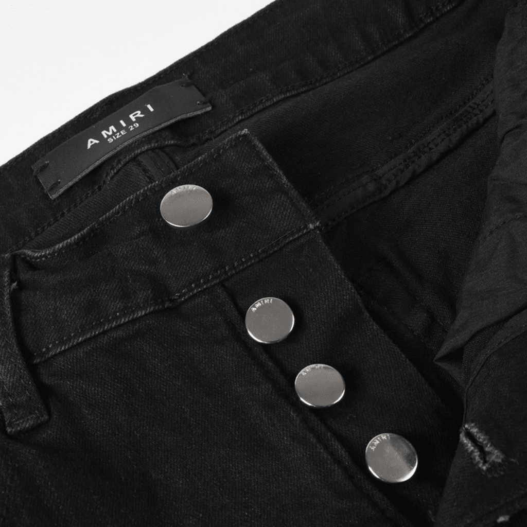 Amr Bandana Black Ripped Jeans