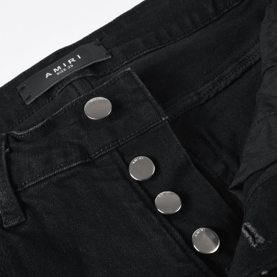 Amr Bandana Black Ripped Jeans