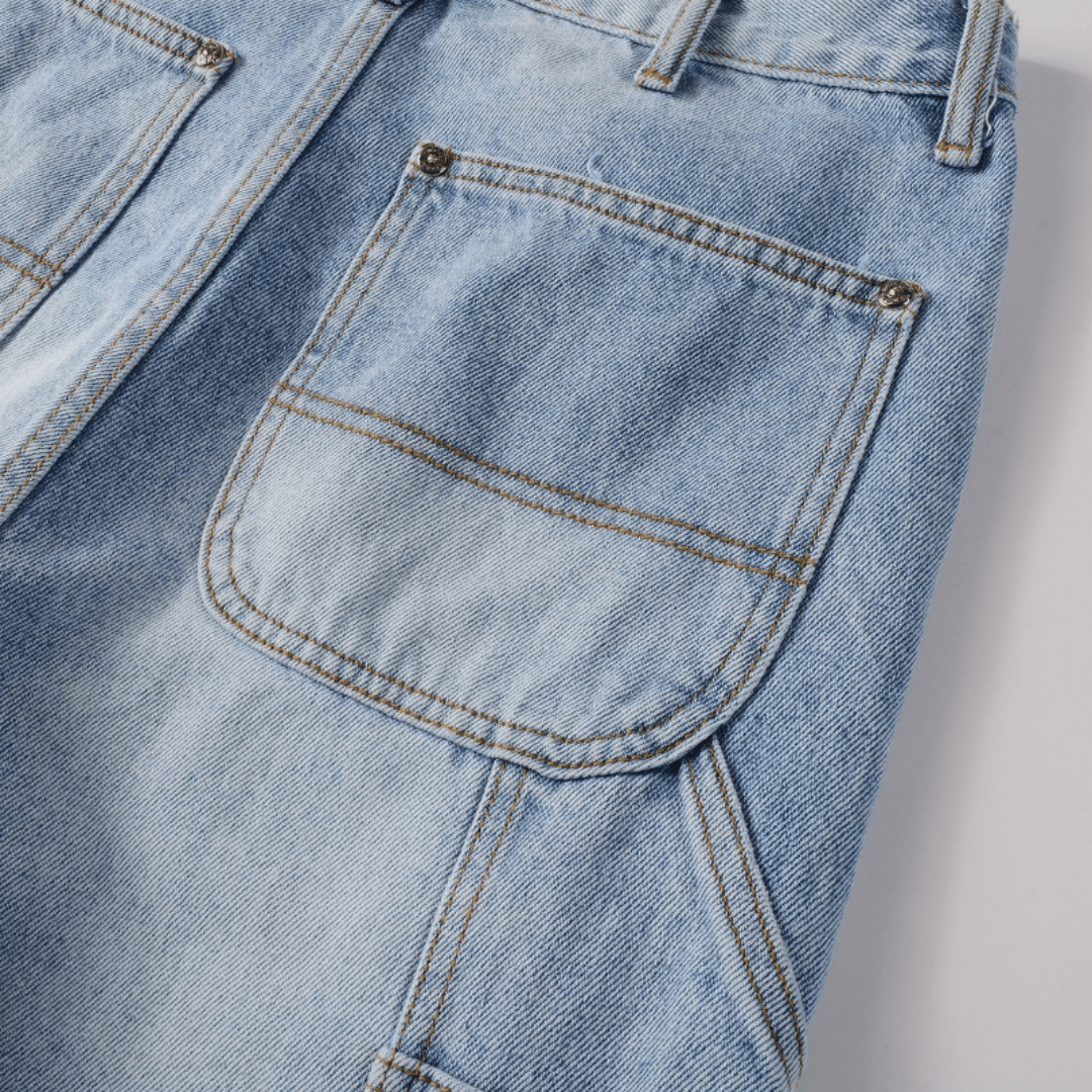 Amr Blue Patch Flared Jeans