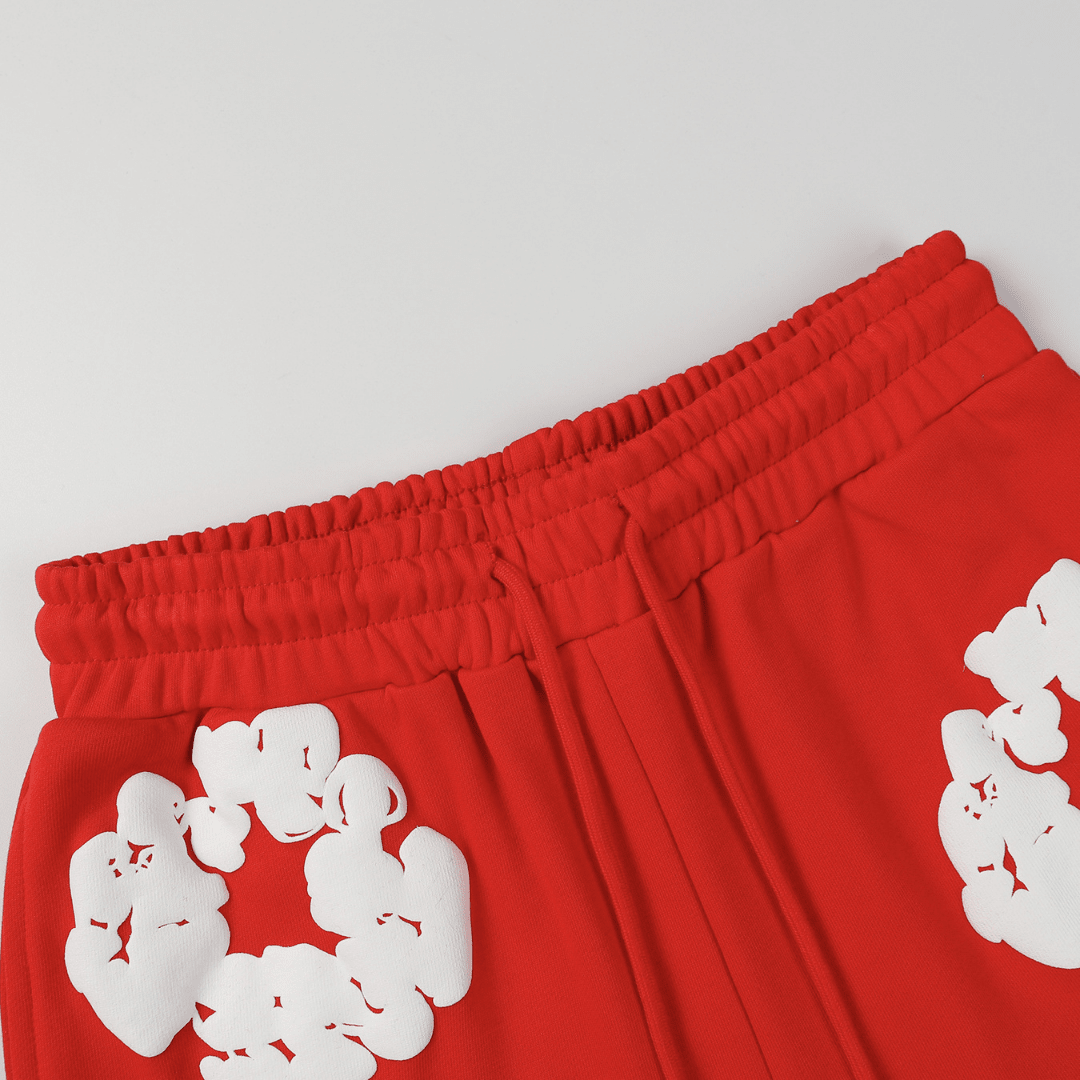 Denim Trs Red Short set