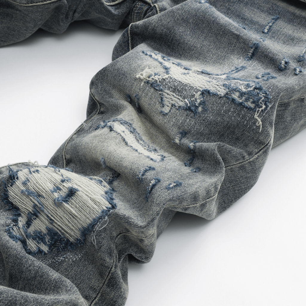 Amr Red Snake Grey Jeans