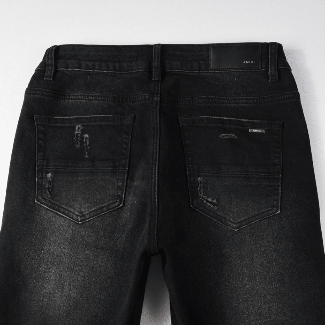 Amr Bandana Black Ripped Jeans