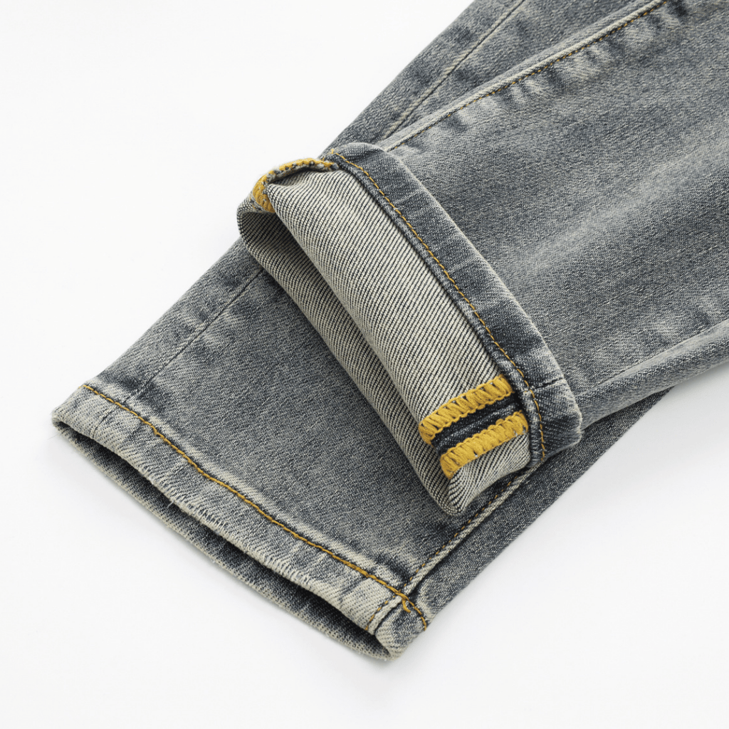 Amr Red Snake Grey Jeans