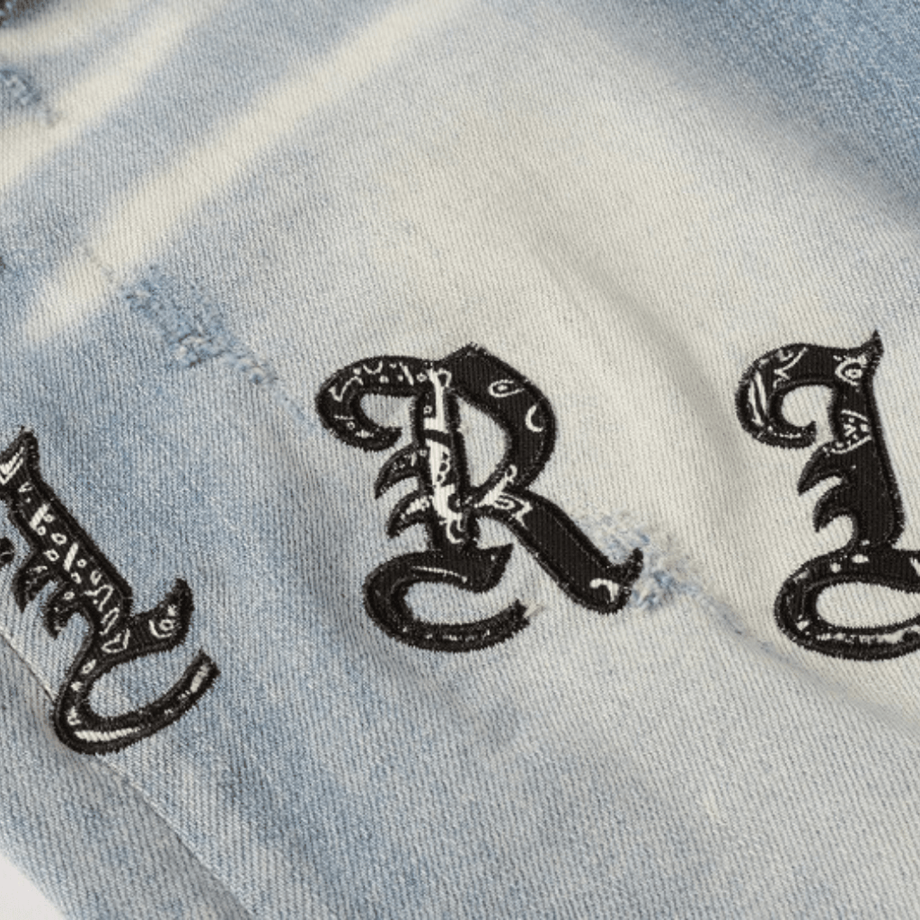 Amr Blue Distressed Jeans